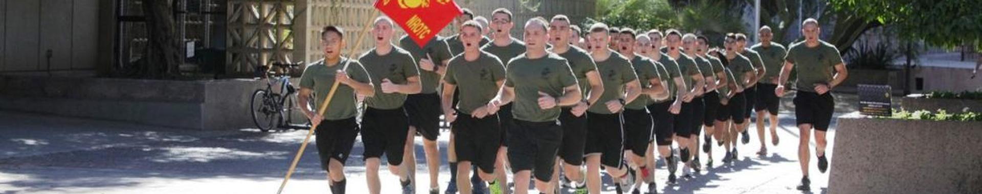 Marines early jog around ASU Tempe campus